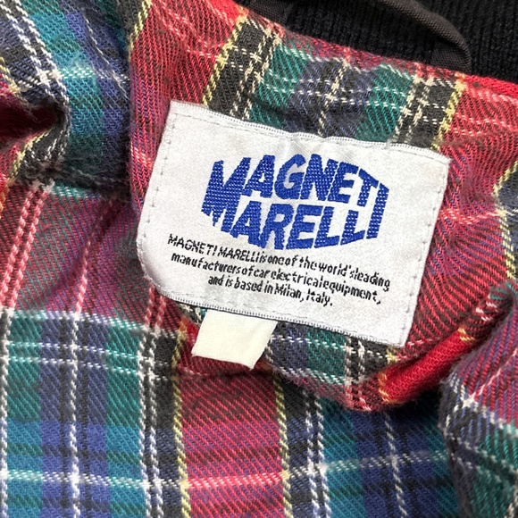 Vintage 90s Ferrari Magneti Marelli Flannel Lined Windbreaker Jacket Mens M/L - Picture 9 of 12